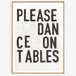 Poster DANCE 70x50 cm schwarz/weiß mit coolem Print