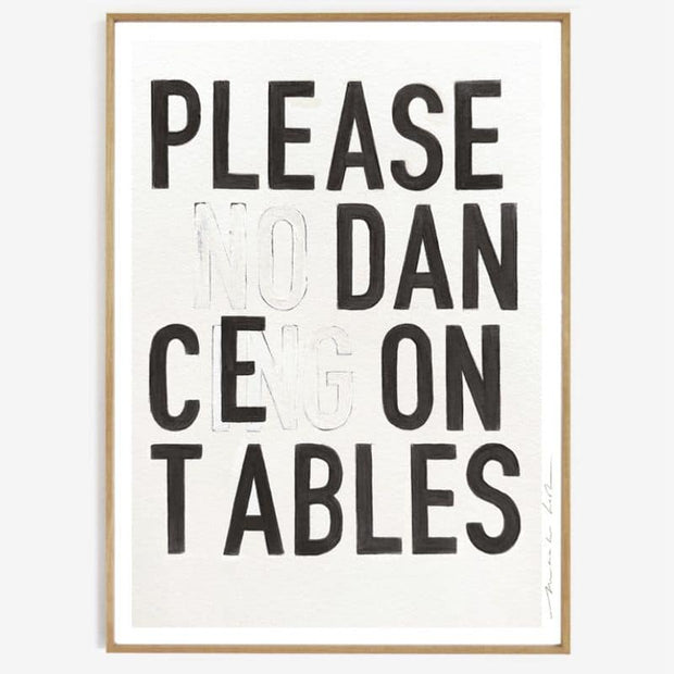 Poster DANCE 70x50 cm schwarz/weiß mit coolem Print