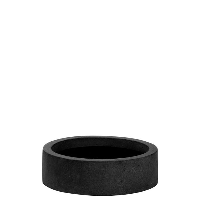 Schwarze runde Pflanzschale Max