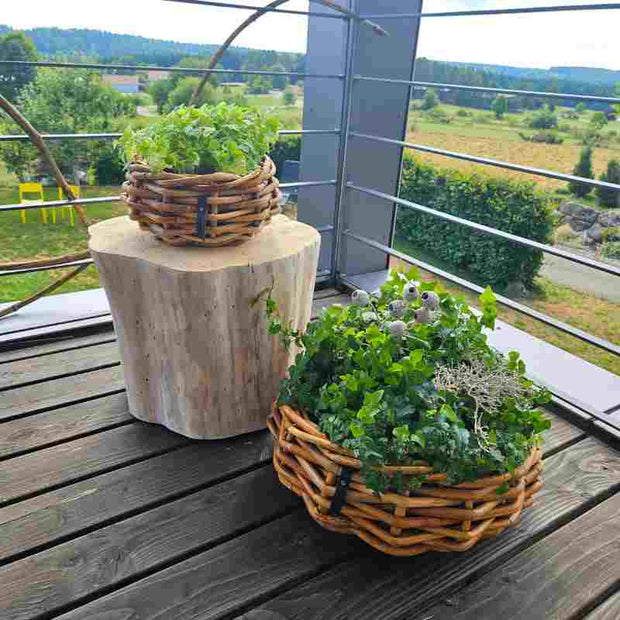 2er Set Rattanschalen in den Größen Ø 36cm und 54 cm von A2 Living