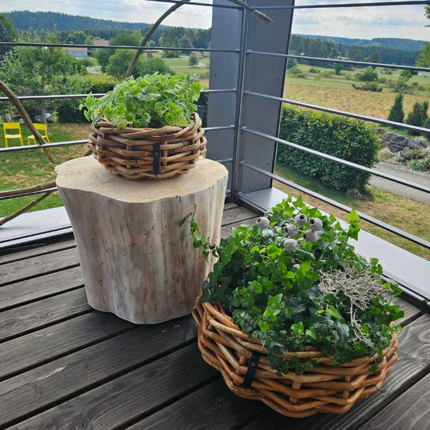 2er Set Rattanschalen in den Größen Ø 36cm und 54 cm von A2 Living