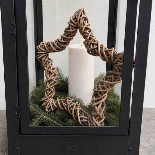 Rattan-Stern von A2 Living in drei Groessen, für Drinnen und Draußen