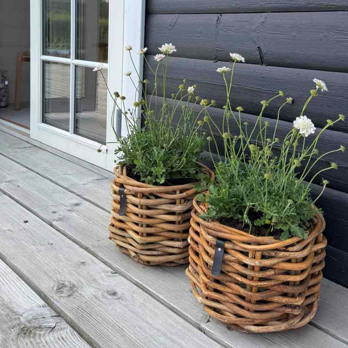 Rattan-Korb rund Mini Low 30x24 cm, für drinnen und draussen
