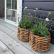 Rattan-Korb rund Mini Low 30x24 cm, für drinnen und draussen