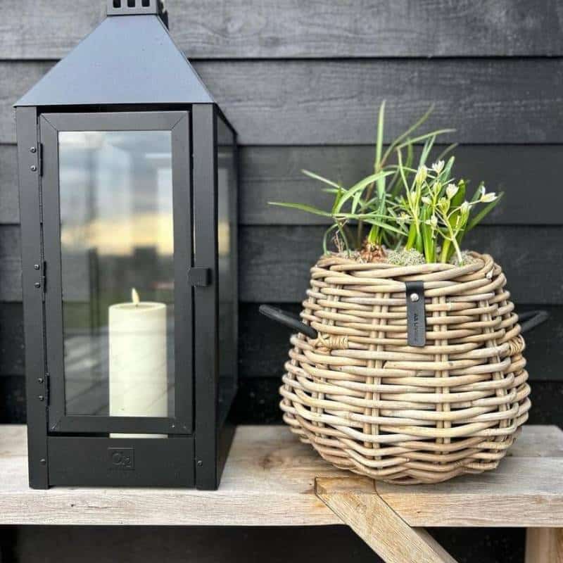 Rattankorb Pear 29 x 30cm in Birnenform aus Kubu-Rattan A2 Living
