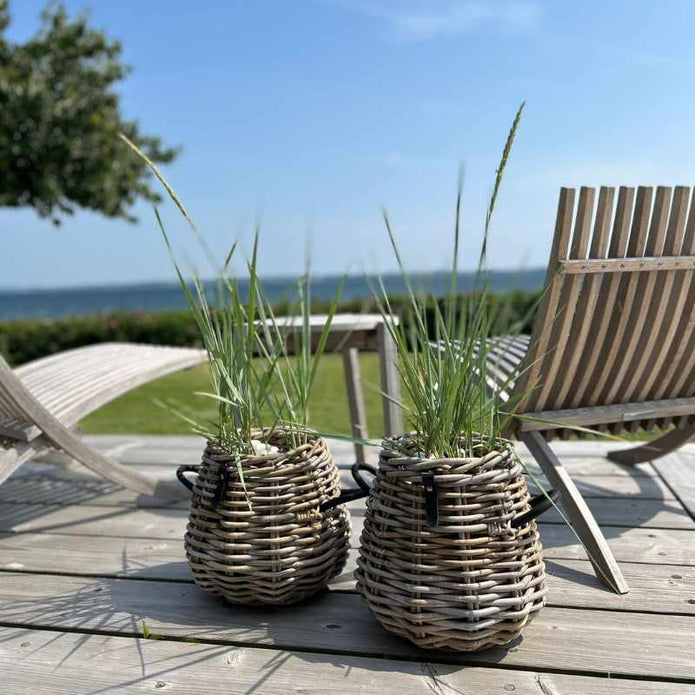 Rattankorb Pear 29 x 30cm in Birnenform aus Kubu-Rattan A2 Living