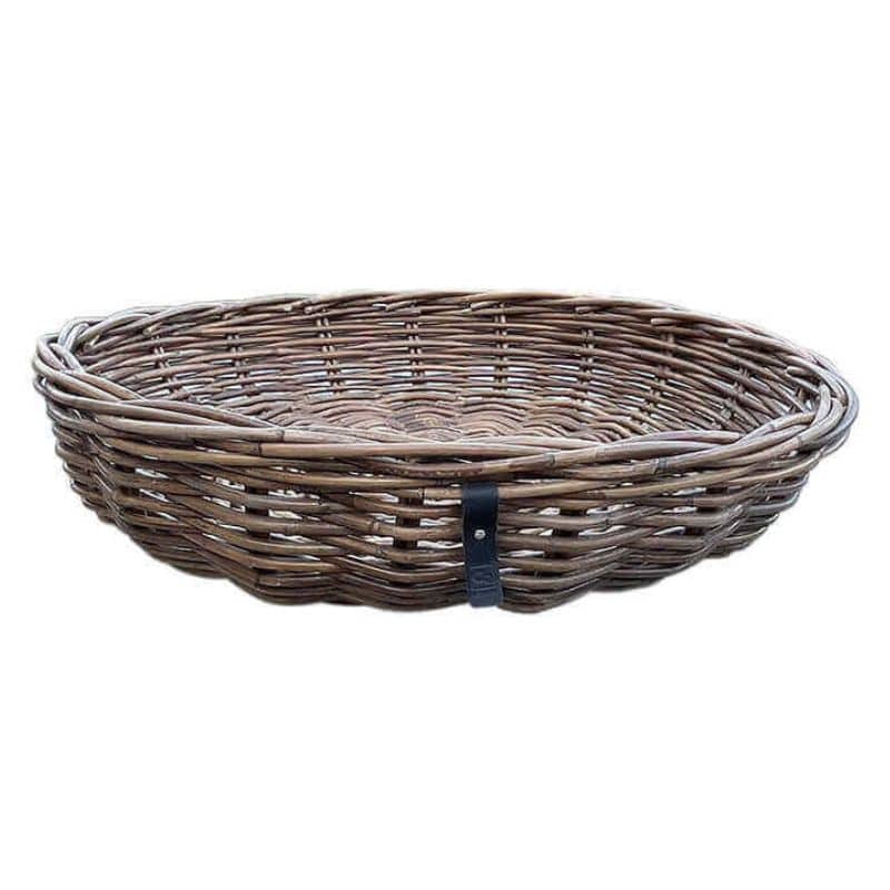 Große, runde Rattanschale mit Ø 62 cm