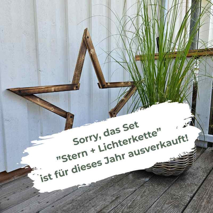 Holzstern klappbar in 2 Größen