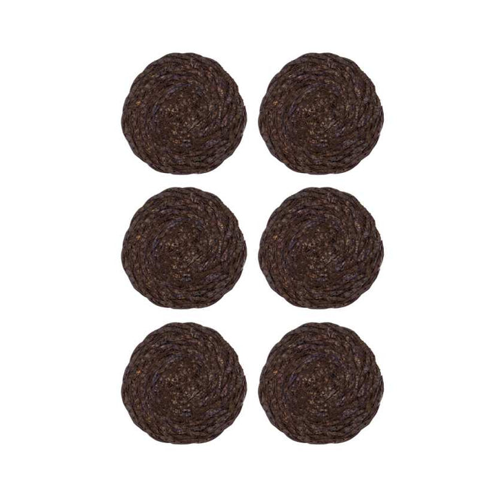 Untersetzer Coaster 6er Set, braun, für Gläser, kleine Teller, als Schutz für Tisch und Oberfläche, inklusive Aufbewahrungsbox.