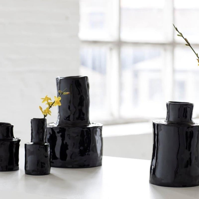 Vase Héléna schwarz in fünf Größen