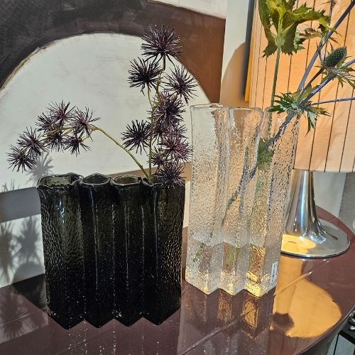 Vase Zuri klar, von House Doctor,  Höhe 31 cm, Breite, 7,5 cm, Länge: 16 cm