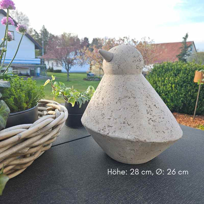 Vogel Selma in zwei Farben, für Drinnen und Draußen