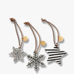 Weihnachtsbaumschmuck Star aus Porzellan 3er Set