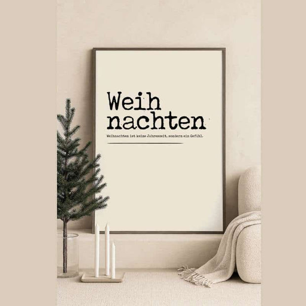 Poster "Weihnachten ist ein Gefühl" in 2 Größen