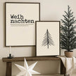 Weihnachtsposter 'XMAS Tree' beige in 2 Größen
