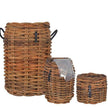 A2 Living Rattan Körbe rund 3er Set verschiedene Größen für drinnen und draußen