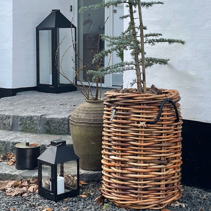 A2 Living Rattan Korb Maxi rund Durchmesser 45 cm, Höhe 66 cm