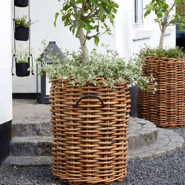 Pflanzkorb A2 Living Rattan Korb Maxi rund Durchmesser 45 cm, Höhe 66 cm