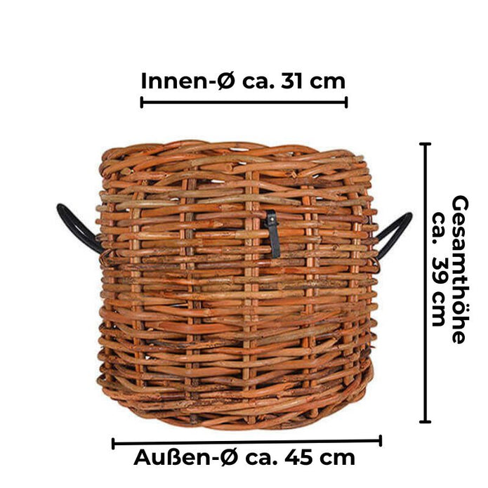 Pflanzkorb A2 Living Rattan Korb Maxi rund low, Durchmesser 45 cm, Höhe 39 cm