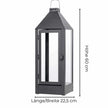A2 Living Große Laterne Maxi 60 cm, schwarz wetterfest