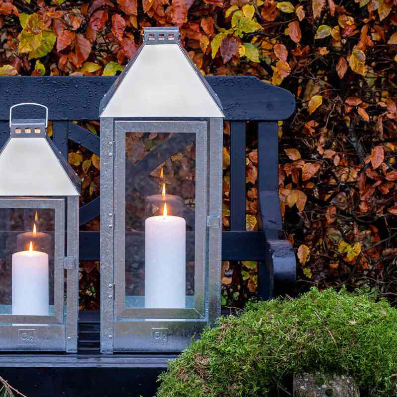 A2 Living Laterne Maxi 60 cm, verzinkt, silber, wetterfest