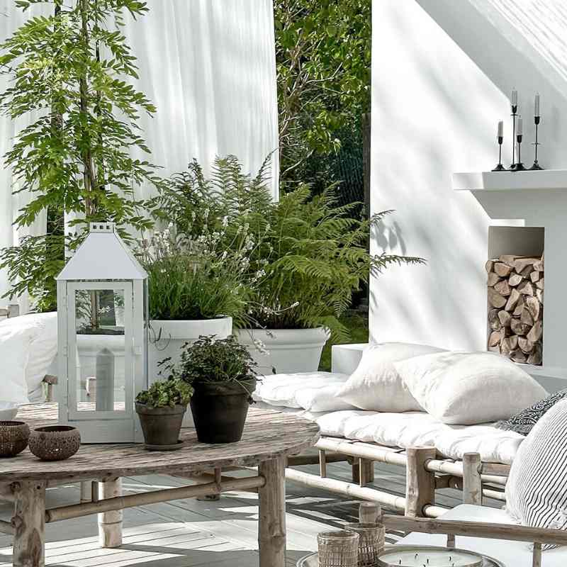 A2 Living Laterne Maxi 60 cm, verzinkt, weiss, wetterfest