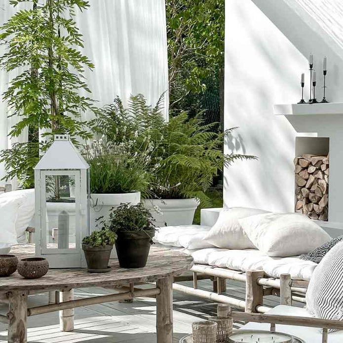 A2 Living Laterne Maxi 60 cm, verzinkt, weiss, wetterfest