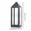 Laterne Mega Hightower 100cm hoch von A2 Living schwarz, wetterfest