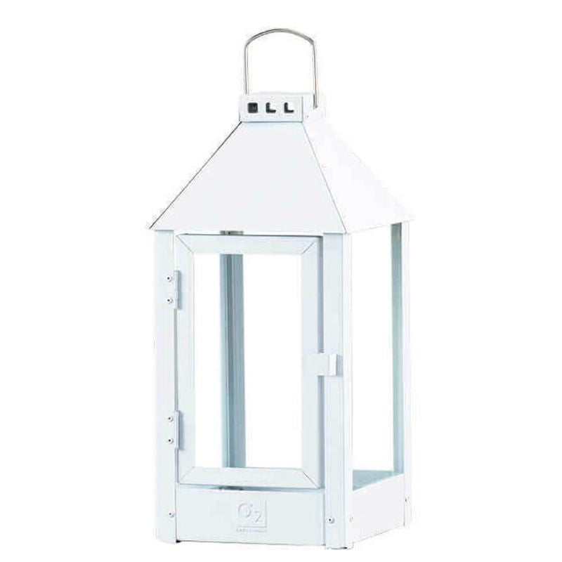Laterne Midi 42,5 cm hoch von A2 Living, verzinkt, weiss
