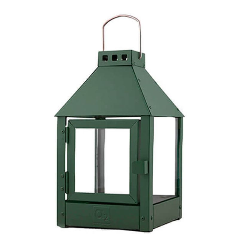 A2 Living Laterne Mini Quadro 27,5 cm, verzinkt, olivgrün, wetterfest