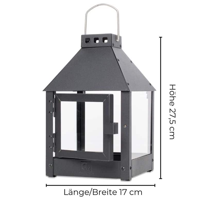 A2 Living Laterne Mini Quadro 27,5 cm, schwarz, wetterfest