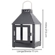 A2 Living Laterne Mini Quadro 27,5 cm, schwarz, wetterfest