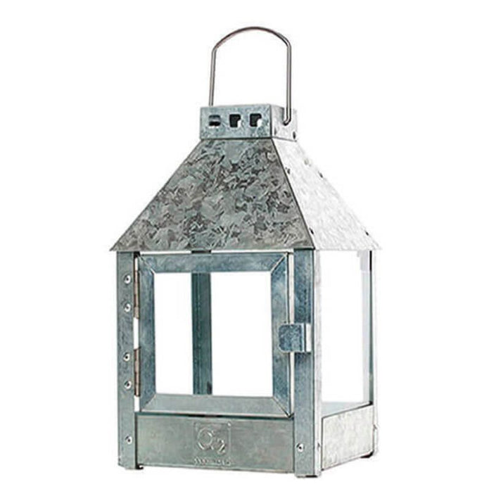 A2 Living Laterne Mini Quadro 27,5 cm, verzinkt, silber, wetterfest