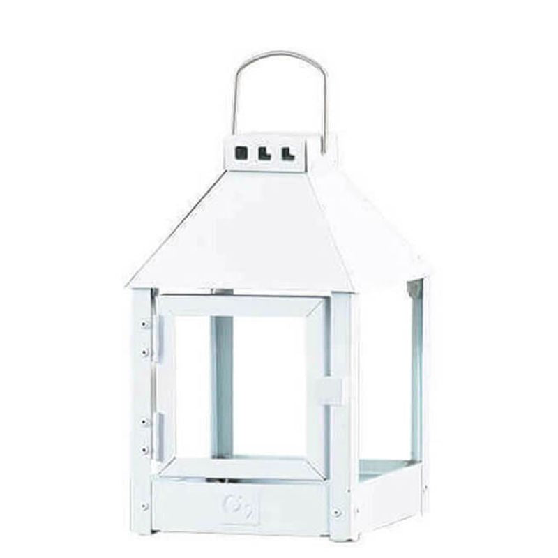 A2 Living Laterne Mini Quadro 27,5 cm, verzinkt, weiss, wetterfest