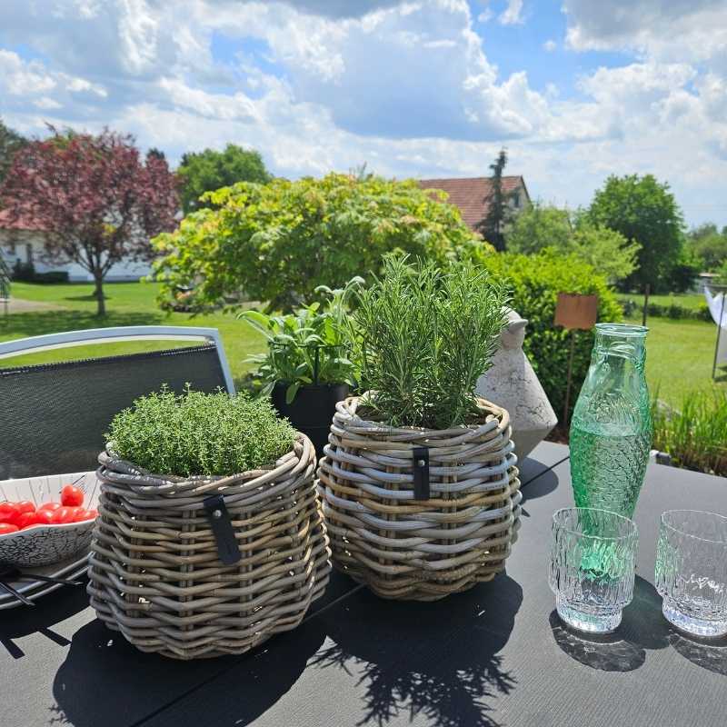 A2 Living Rattan-Korb Blumentopf 'Pear