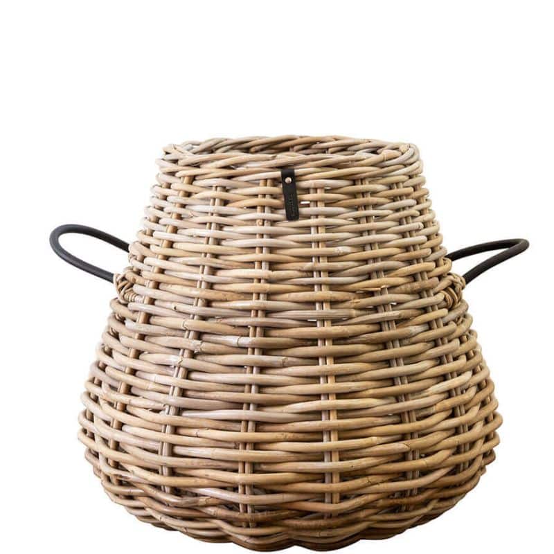Rattankorb groß Pear Mega 60 x 70 cm in Birnenform aus Kubu-Rattan A2 Living