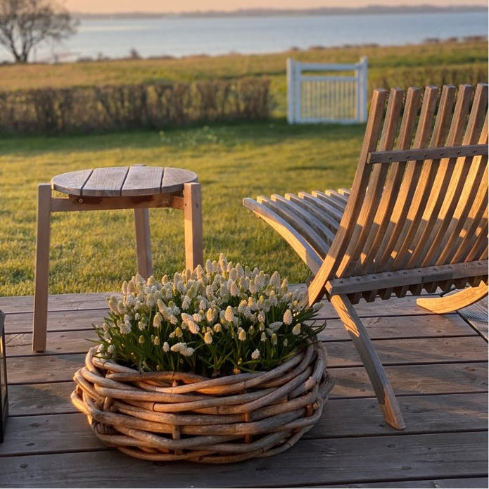 A2 Living Rattan Korb, Schale für Indoor und Outdoor, naturbelassen