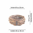A2 Living Rattan Korb, Schale mini für Indoor und Outdoor, naturbelassen