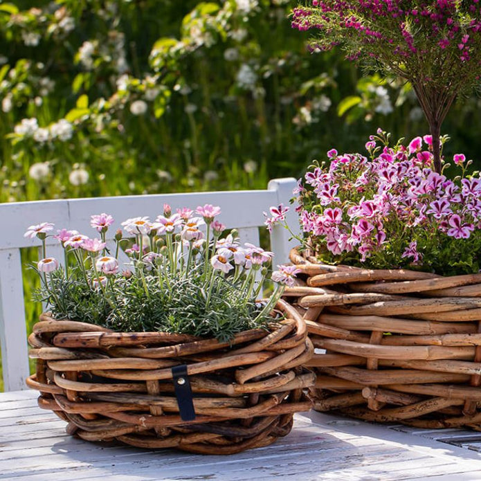 A2 Living Rattan Korb, Schale mini für Indoor und Outdoor, naturbelassen