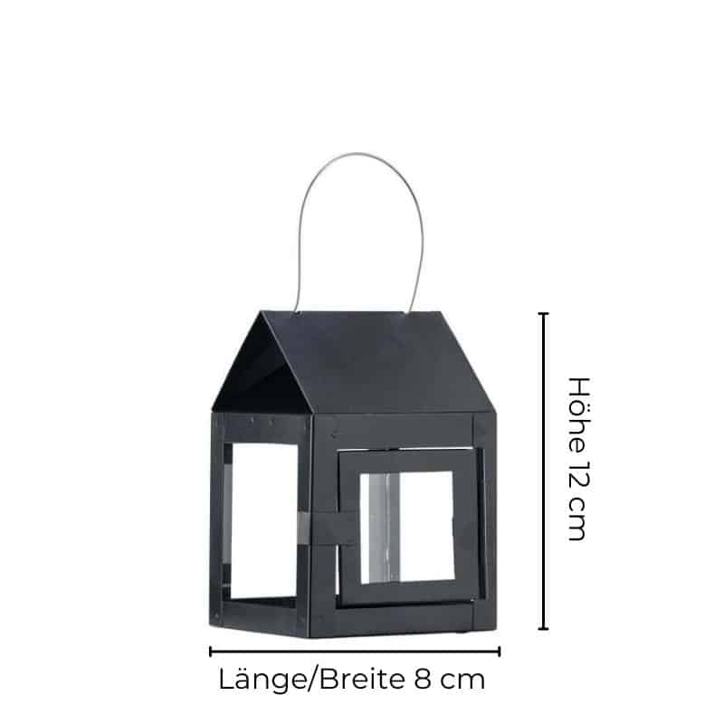 A2 Laterne schwarz 12 cm hoch