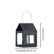 A2 Laterne schwarz 12 cm hoch