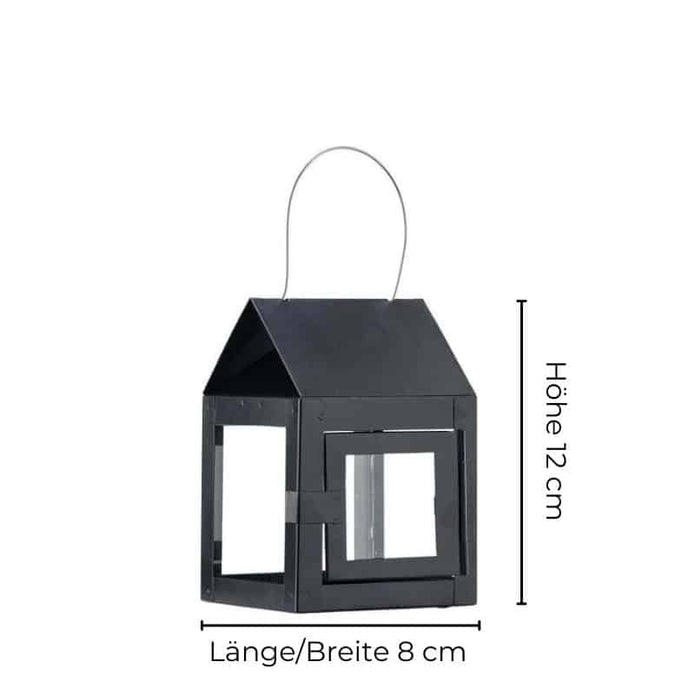 A2 Laterne schwarz 12 cm hoch