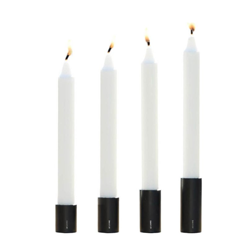 Schwarze Kerzenständer für Stabkerzen im 4er Set von A2 Living, magnetisch