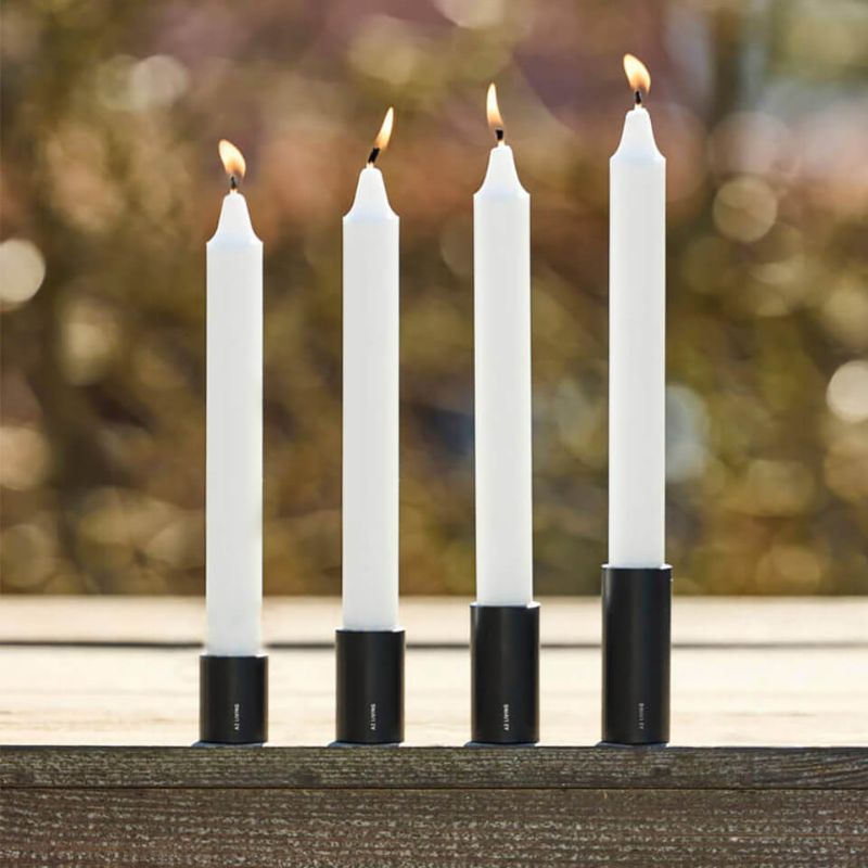 Schwarze Kerzenständer für Stabkerzen im 4er Set von A2 Living, magnetisch