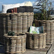 Kubu Rattan-Körbe rund in 3 Größen von A2 Living, für Indoor und Outdoor