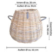 A2 Living Kubu Rattan Korb Pear Maxi