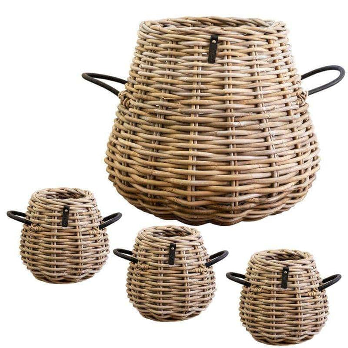 A2 Living Rattan Körbe Pear Kubu im Set, in verschiedenen Größen