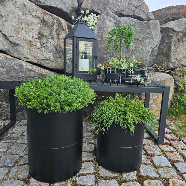 Metall Blumentopf, 2er Set, schwarz von A2 Living