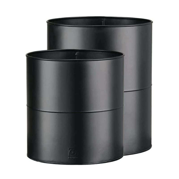 Metall Blumentopf, 2er Set, schwarz von A2 Living