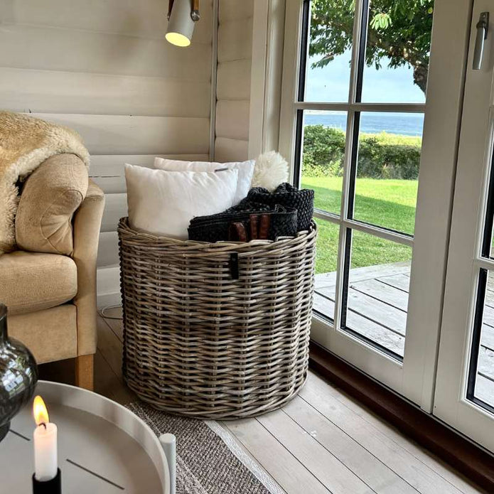 Kubu Rattan-Körbe rund in 4 Größen von A2 Living, für Indoor und Outdoor